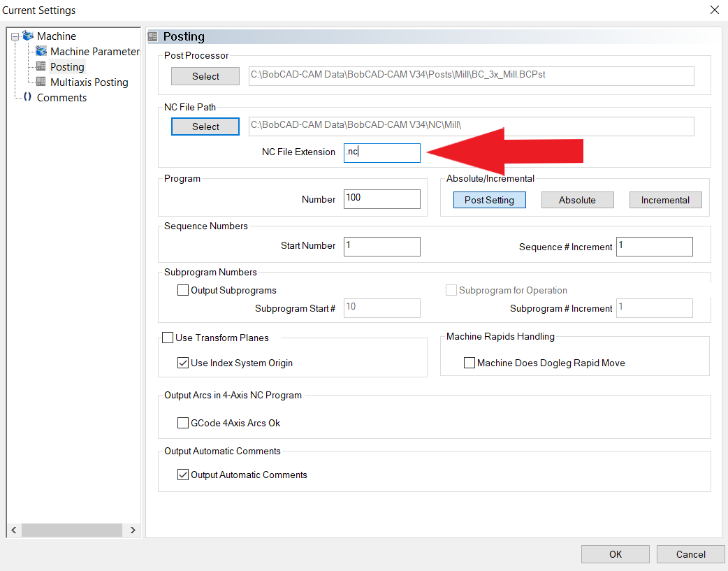 Change File Extension for a NC File - BobCAD Support