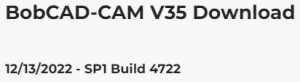 latest updates for V35 BobCAD