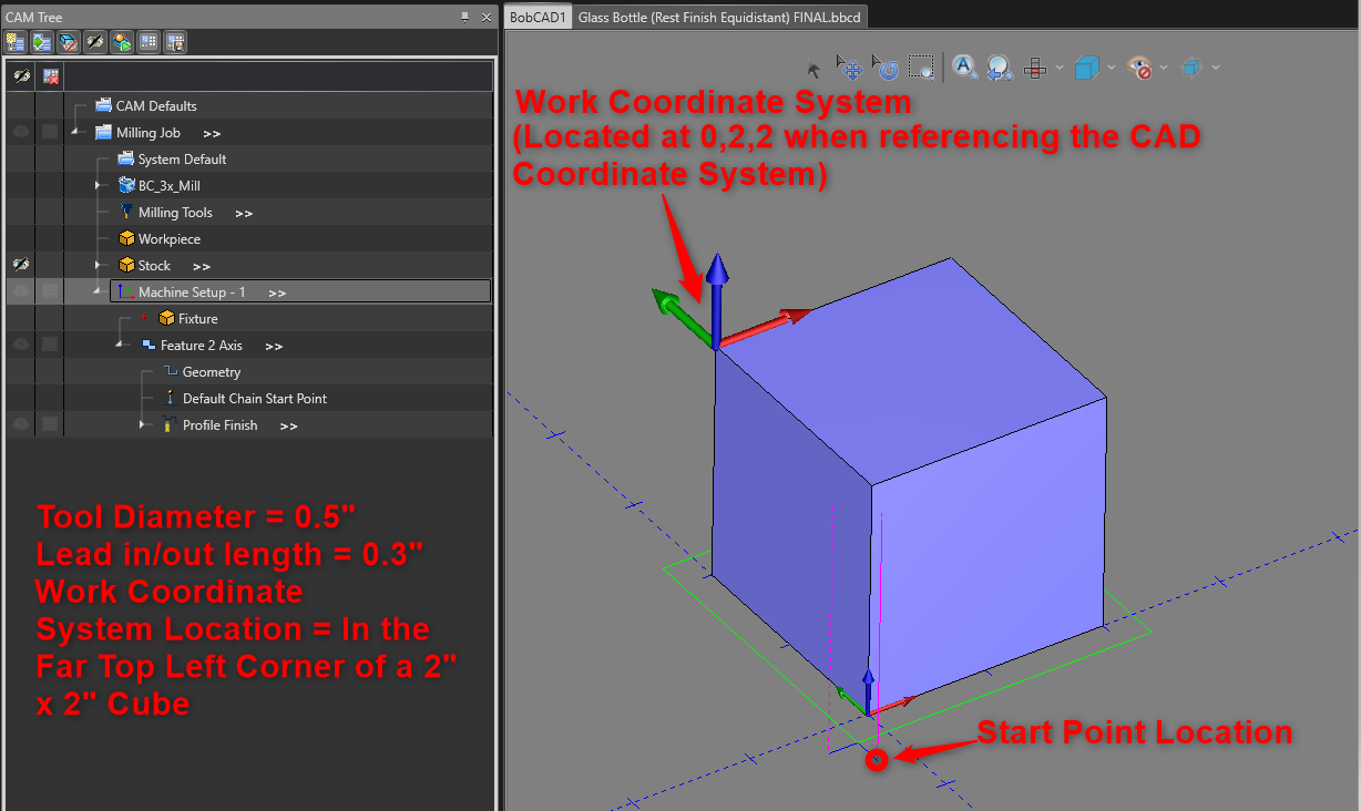 Work Coordinate System Vs. CAD Coordinate System - BobCAD Support