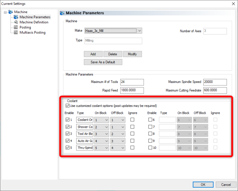 Setup Custom Coolant MCodes in BobCADCAM BobCAD Support