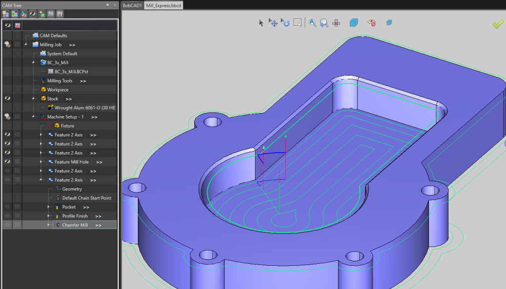 Chamfer Toolpath (Selecting Geometry) BobCAD Support